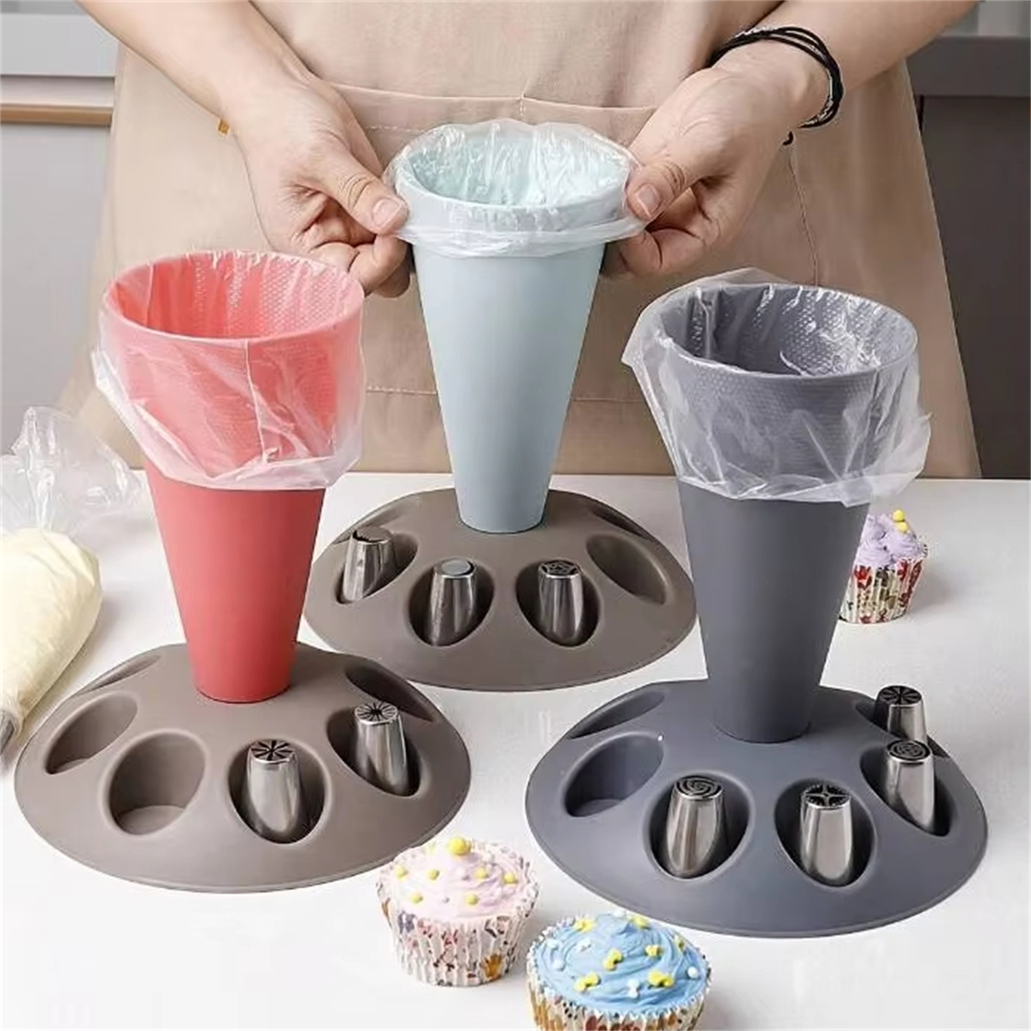 Kitchen Tools In Baking - 1Pcs Cake Decorating Piping Bag with