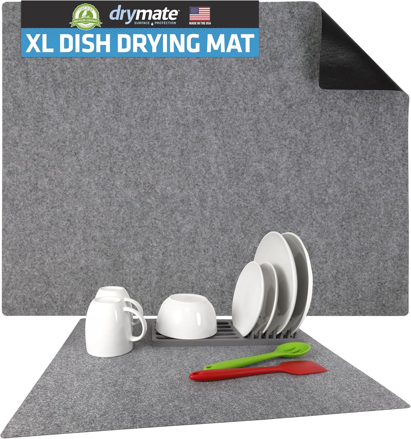 Jumbo XL Dish Drying Mat (19x2 - огляд і ціна Kitchen Baking Counter