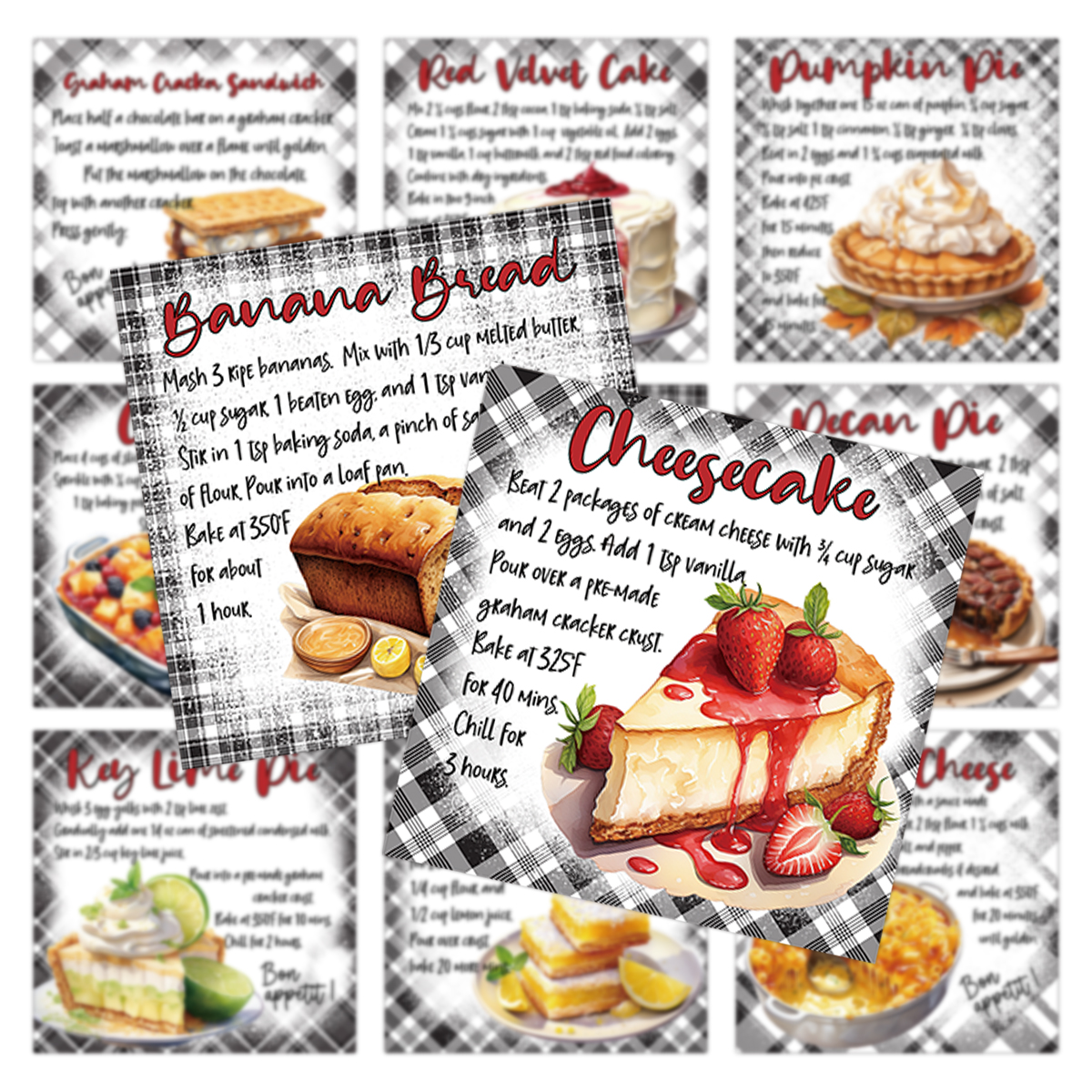 20pcs Plaid Design Baking Dess - огляд і ціна Kitchen Baking Organization