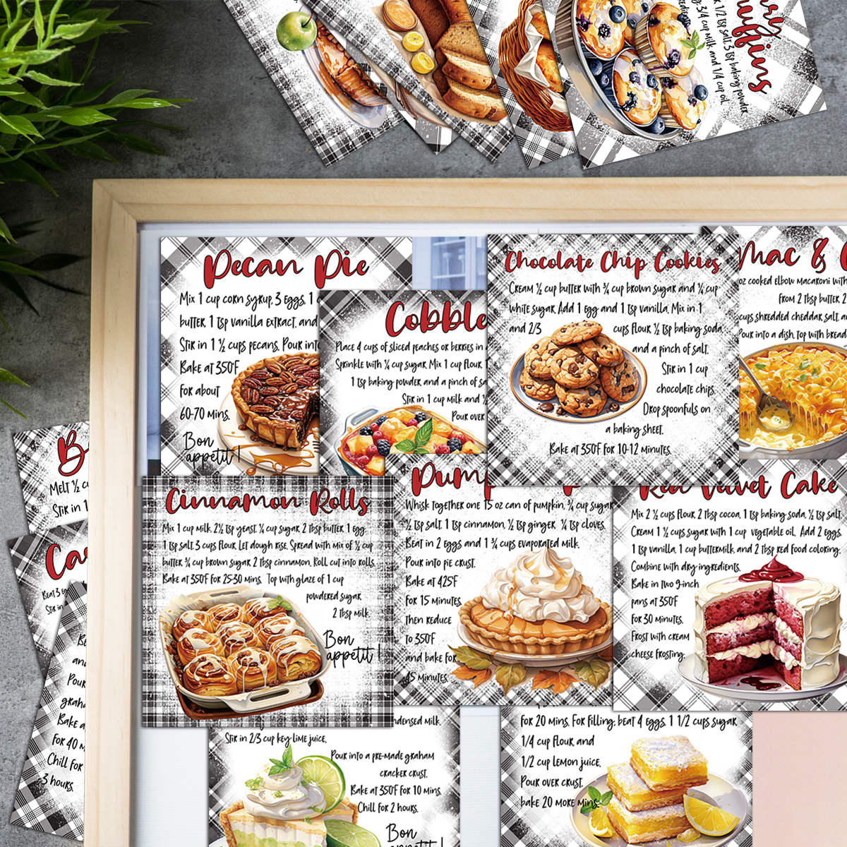 20pcs Plaid Design Baking Dess - огляд і ціна Kitchen Baking Organization