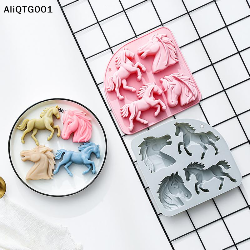 4-Cavity 3D Horse Silicone Mol - огляд і ціна Kitchen Tools In Baking