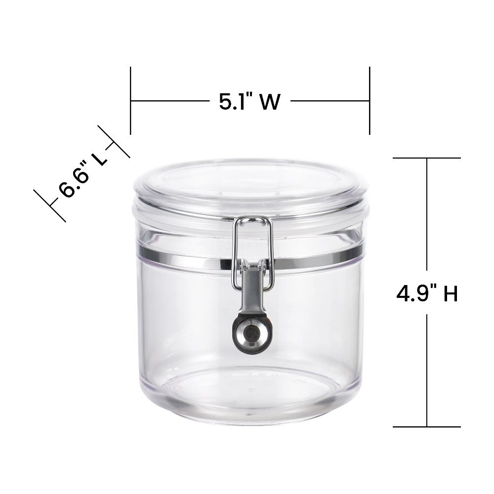 Clear Plastic Food Storage Can - огляд і ціна Kitchen Baking Organization