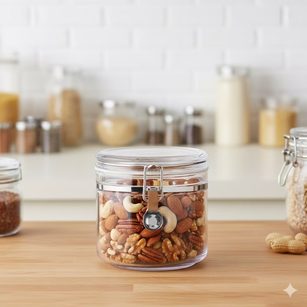 Clear Plastic Food Storage Can - огляд і ціна Kitchen Baking Organization