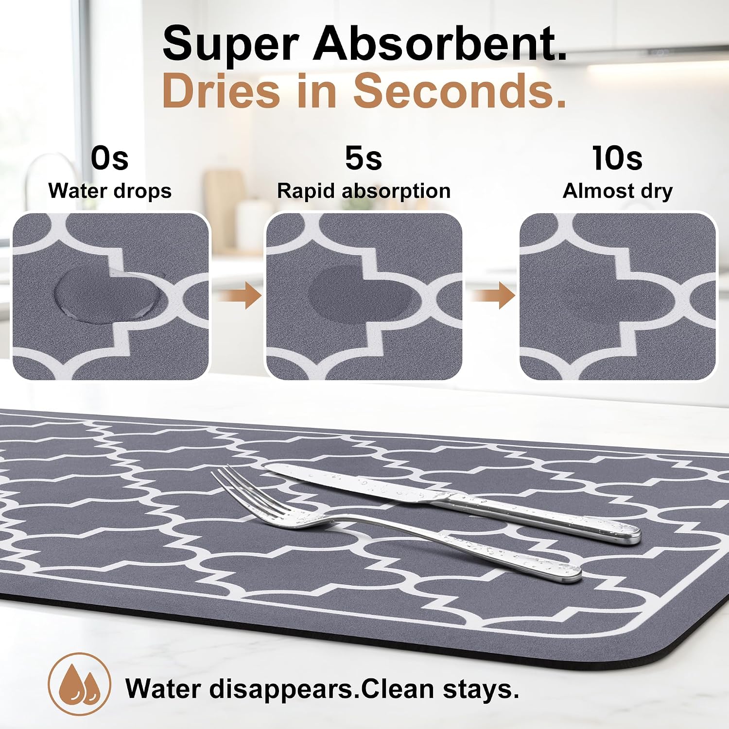 Tableware Drying Mat Super Abs - огляд і ціна Kitchen Baking Counter