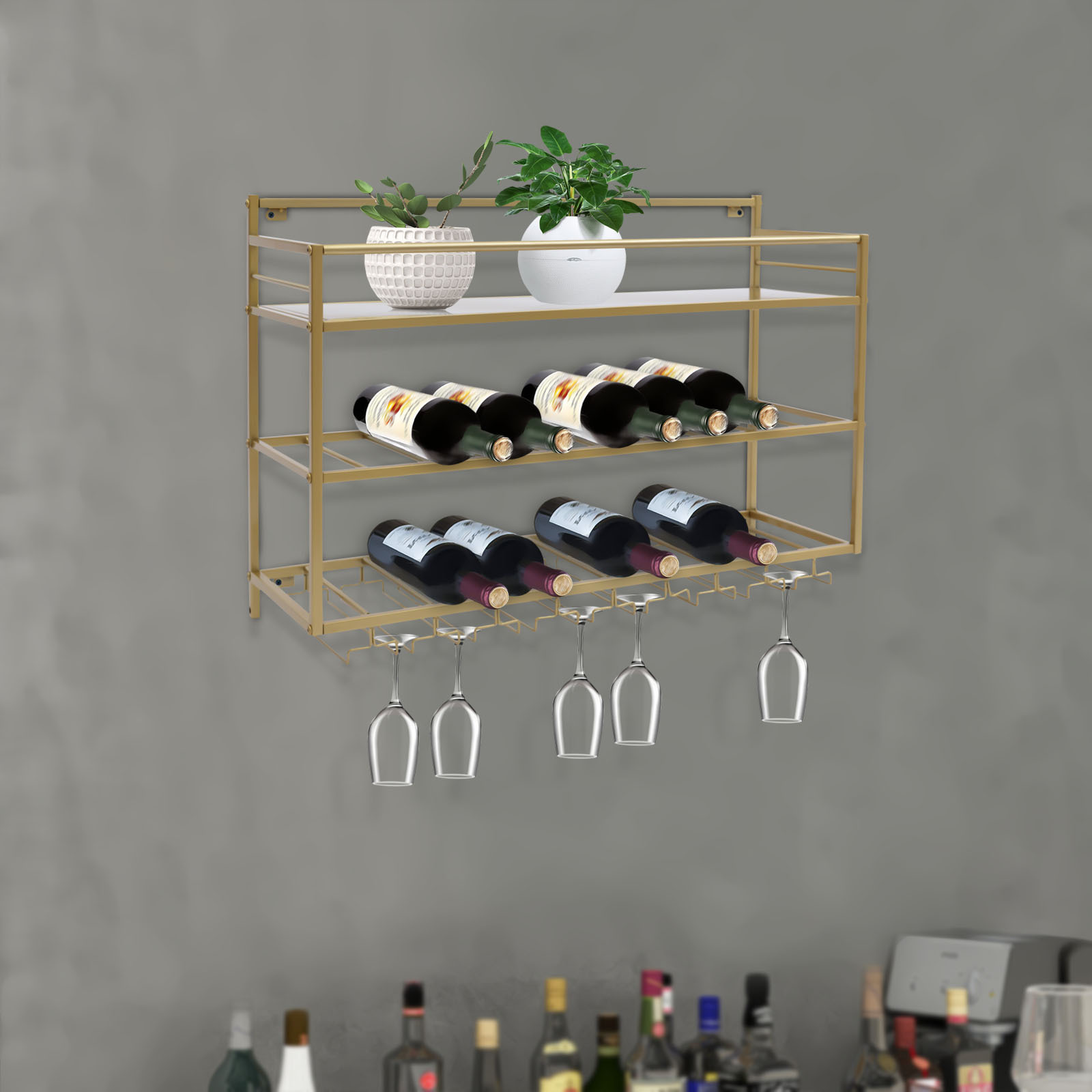 Rustic Industrial Wine Rack –  - огляд і ціна Kitchen Baking Organization